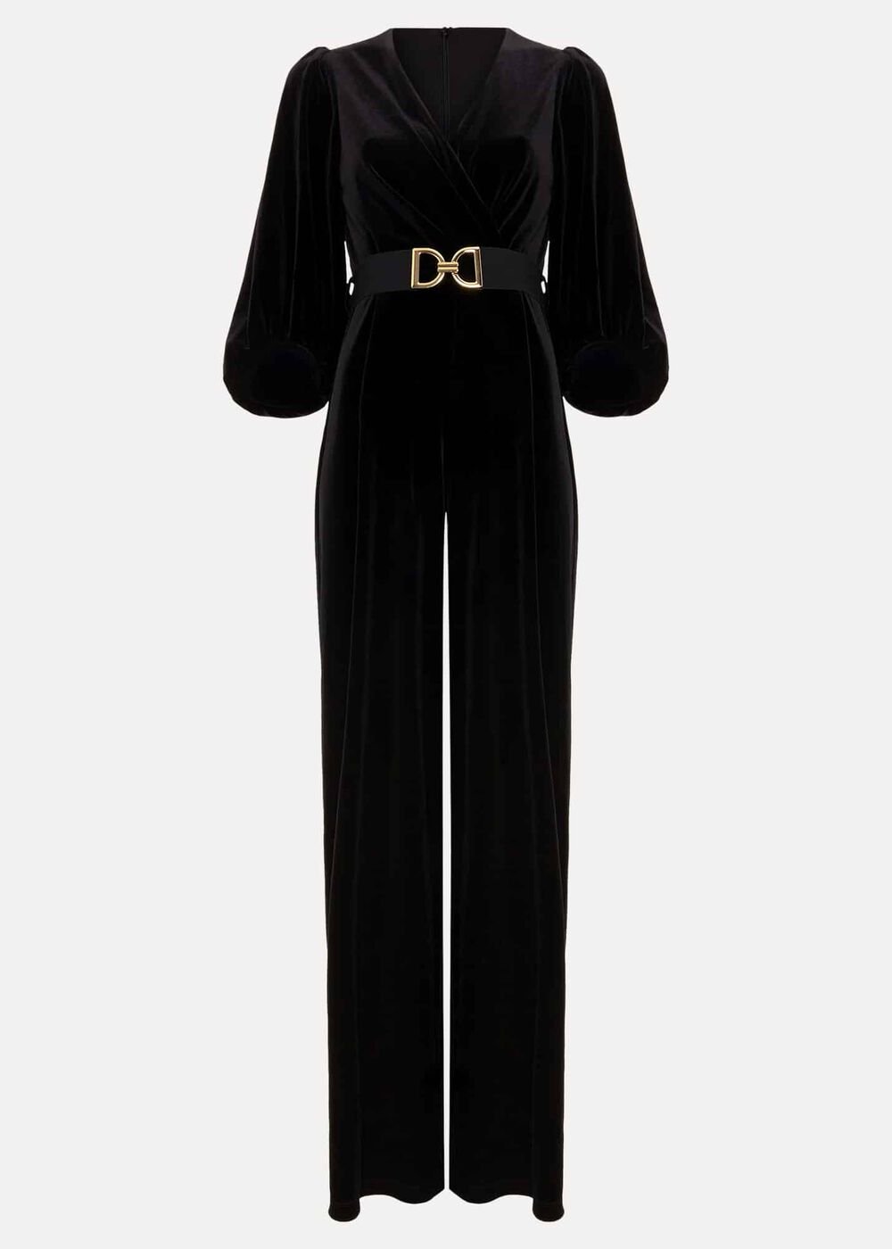 Myleen Black Velvet Jumpsuit Black