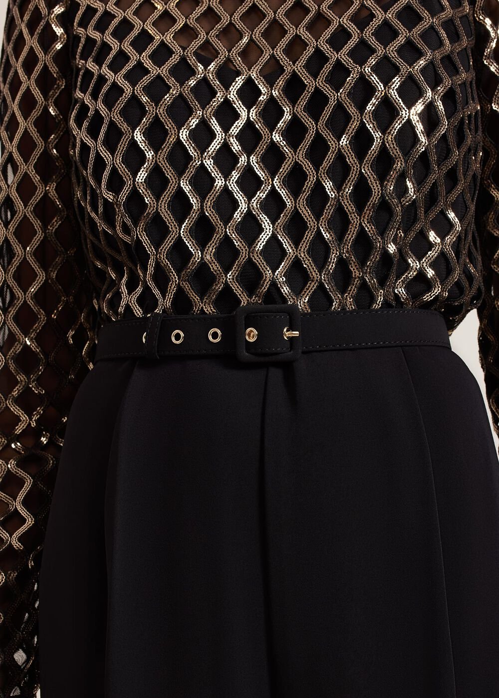 Amelia Sequin Bodice Jumpsuit Black/Multi