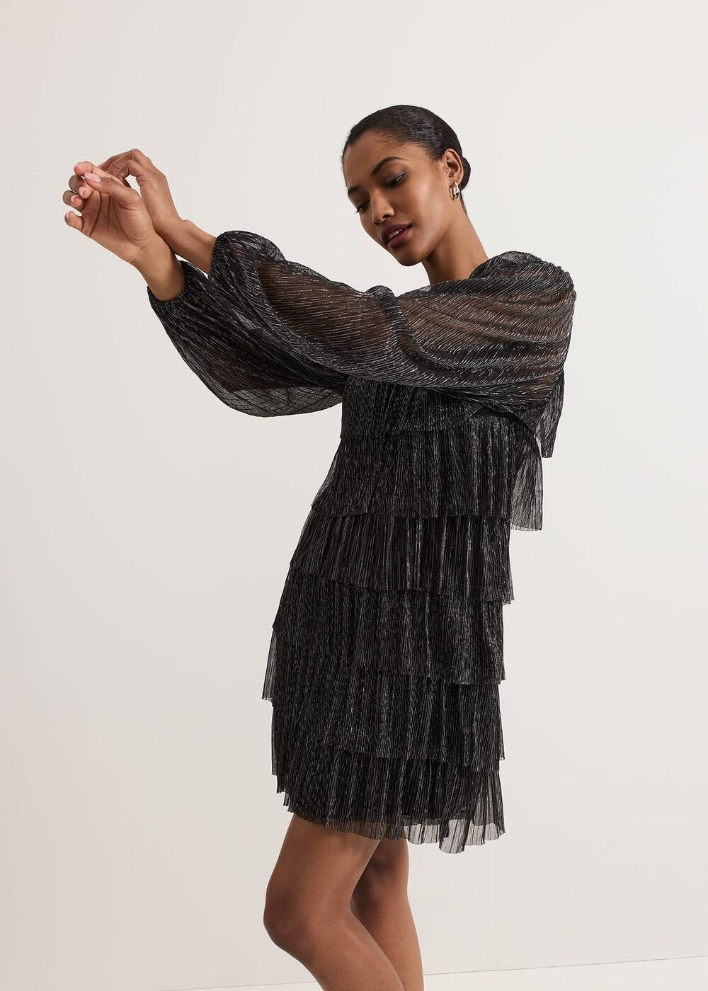 Nika Shimmer Dress Black/Multi