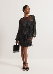Nika Shimmer Dress Black/Multi