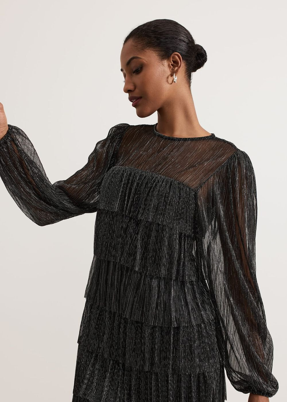 Nika Shimmer Dress Black/Multi