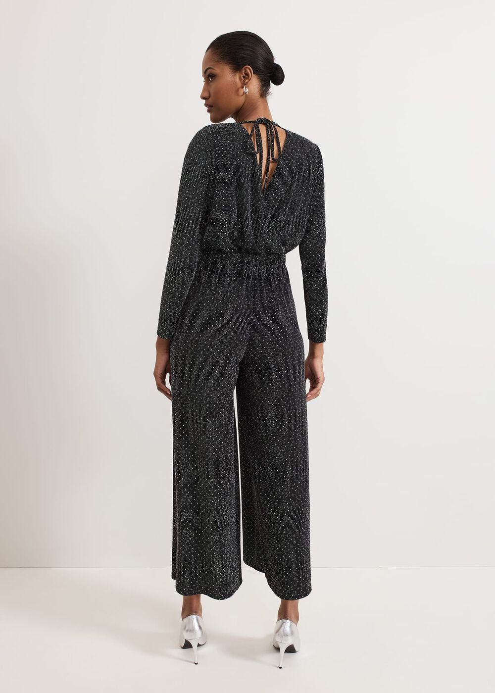 Sasha Black Sparkle Jumpsuit Black
