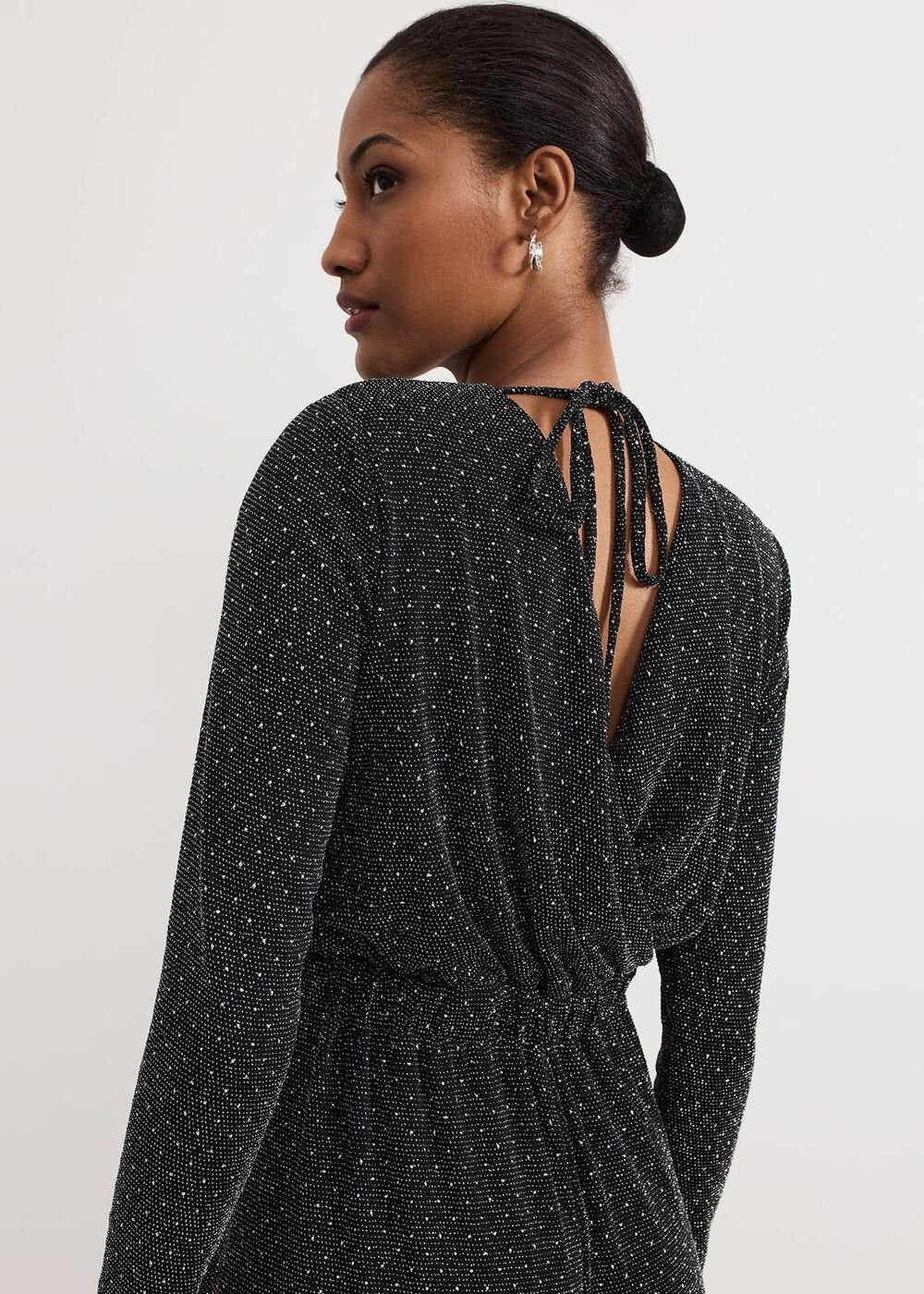 Sasha Black Sparkle Jumpsuit Black