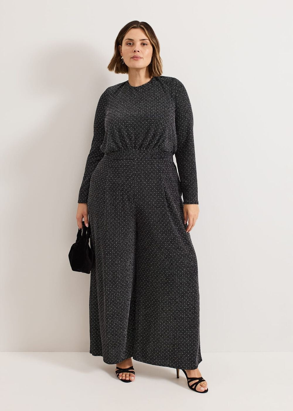 Sasha Black Sparkle Jumpsuit Black