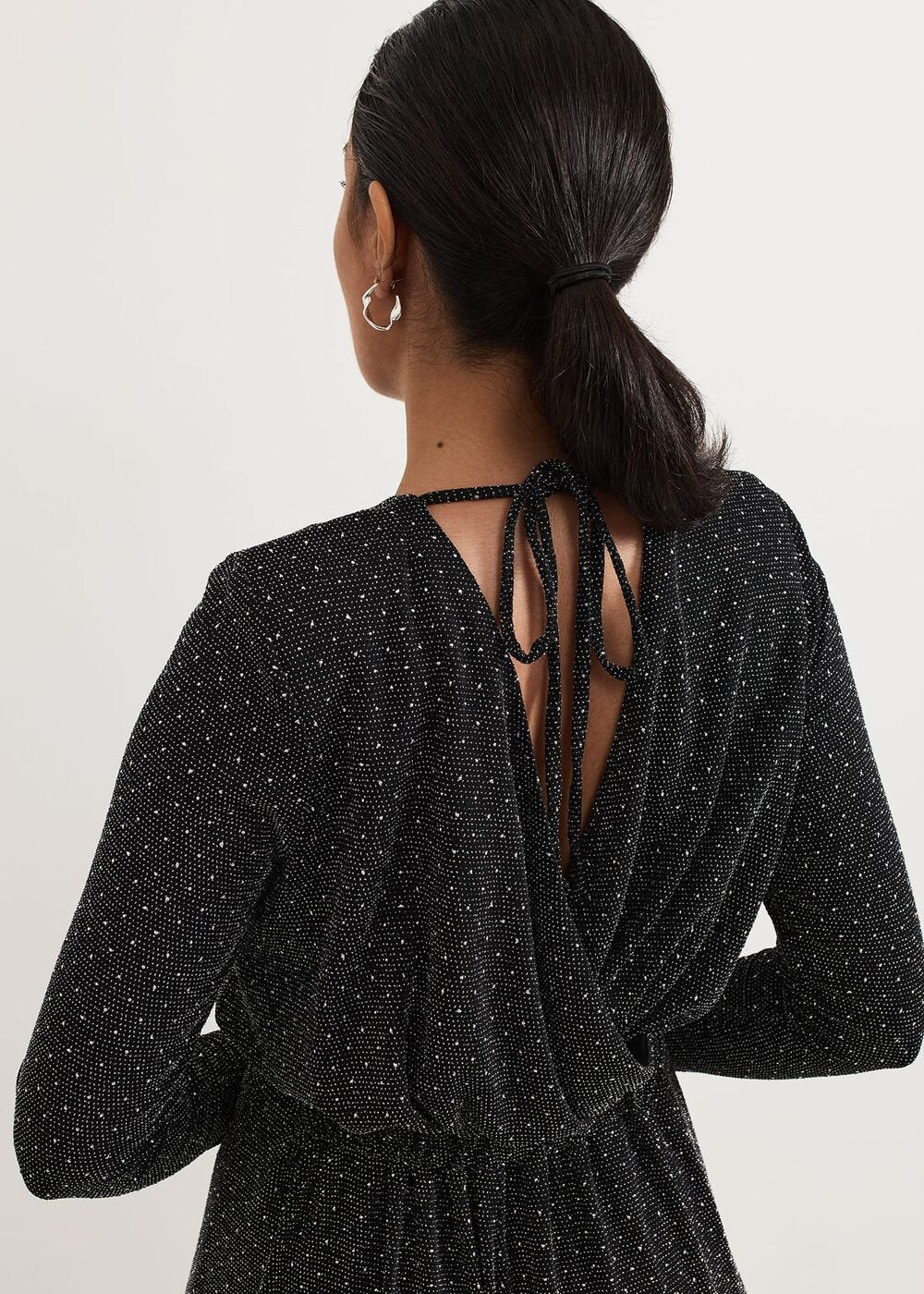 Petite Sasha Black Sparkle Jumpsuit Black
