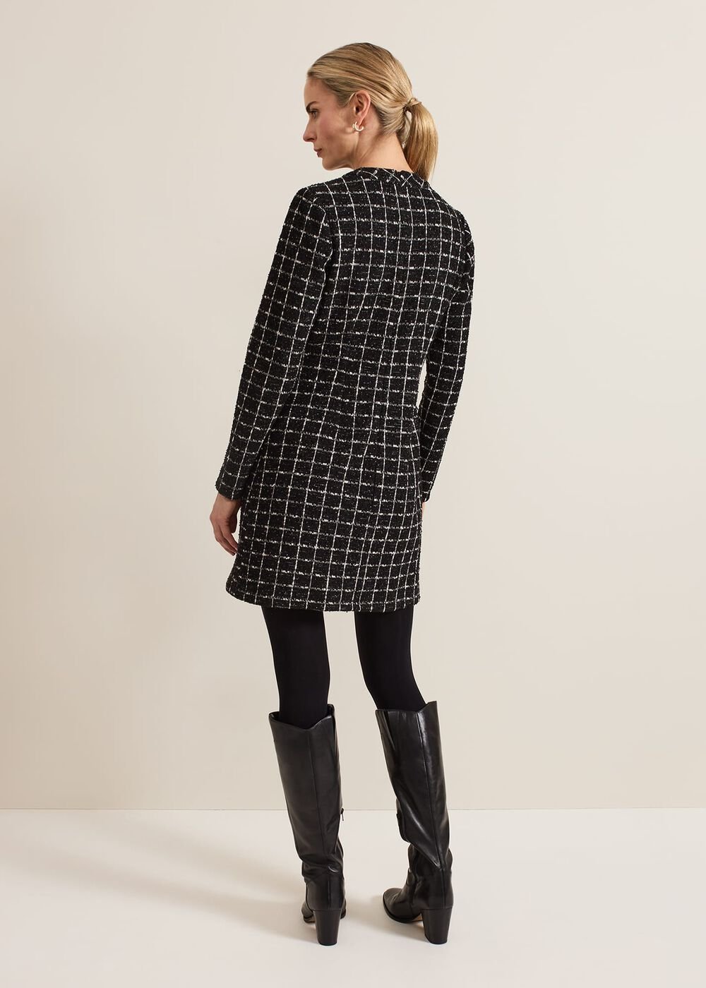 Mylee Black Tweed Tunic Dress Black