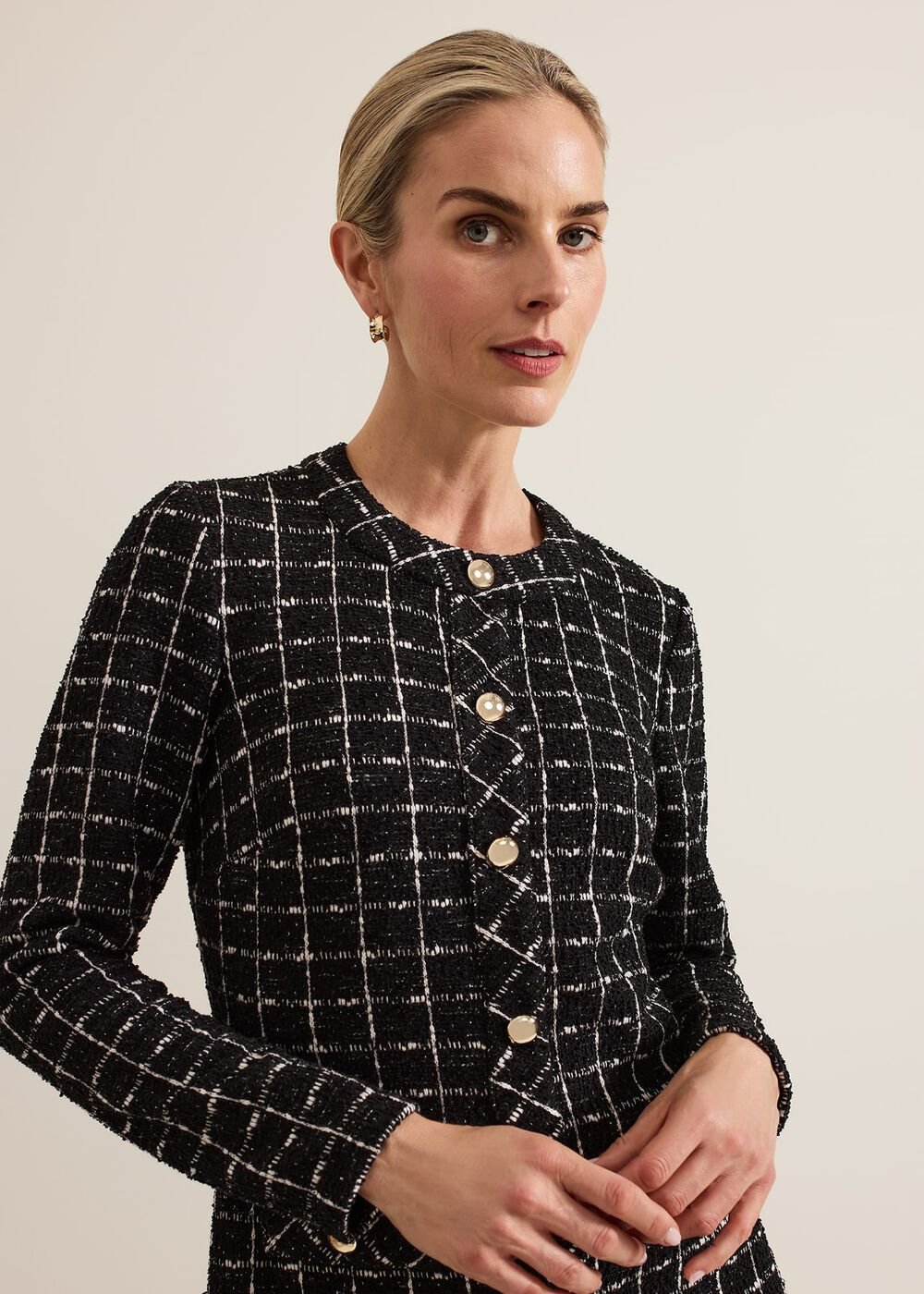 Mylee Black Tweed Tunic Dress Black