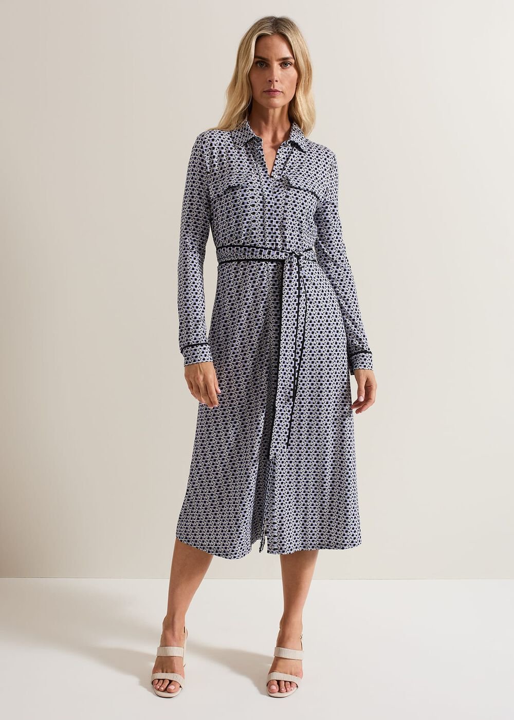 Valerie Lilac Geometric Jersey Dress Lilac