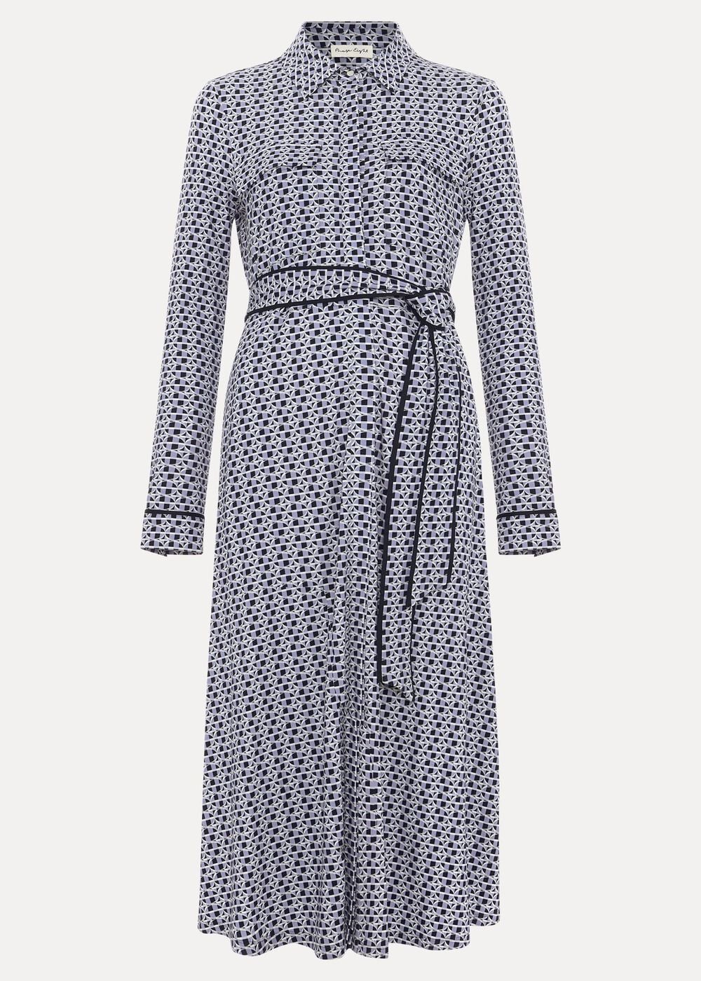 Valerie Lilac Geometric Jersey Dress Lilac
