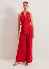 Elika Red Jumpsuit Red