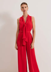 Elika Red Jumpsuit Red
