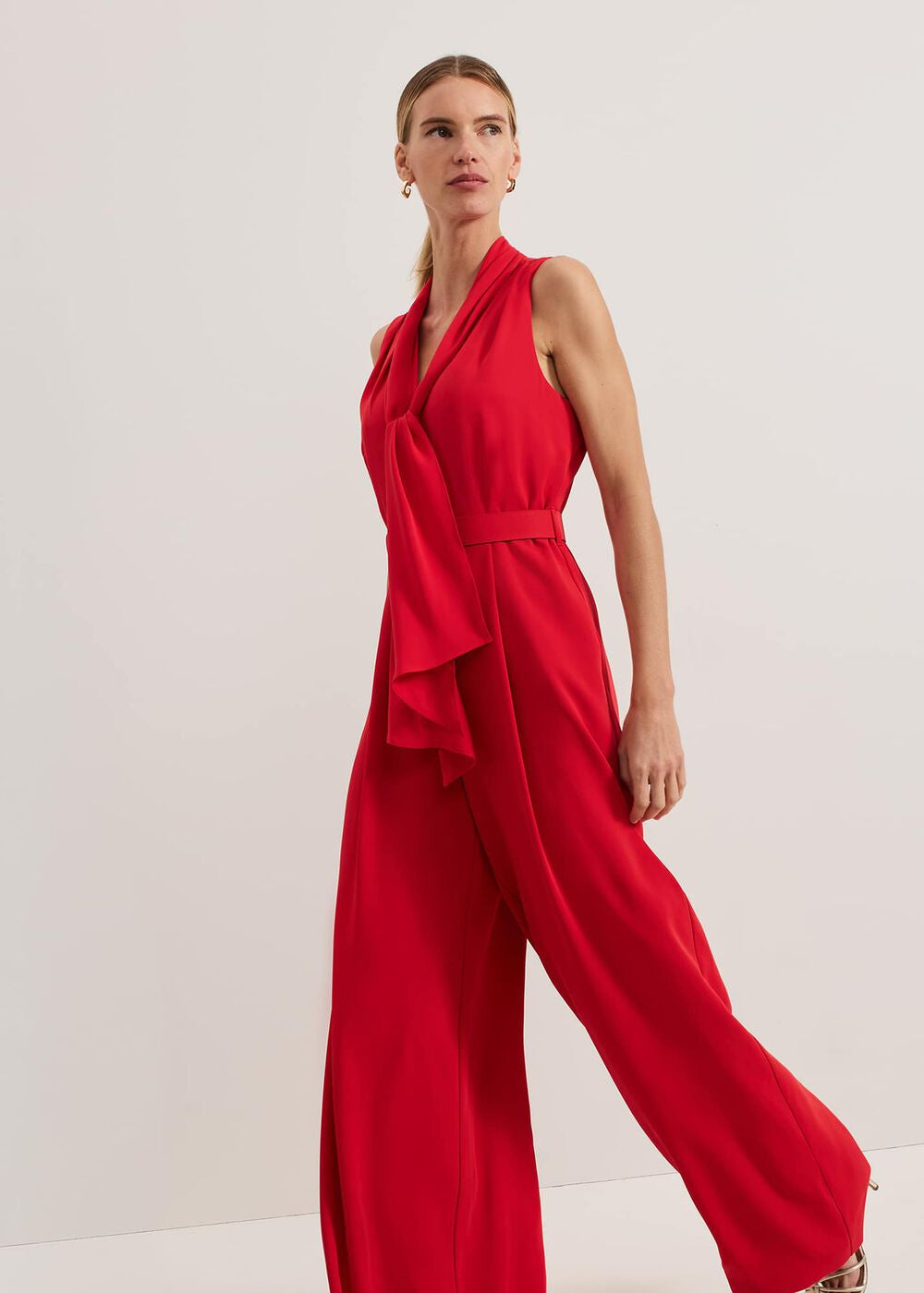 Elika Red Jumpsuit Red