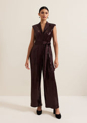 Ivey Burgundy Sequin Jumpsuit Burgundy