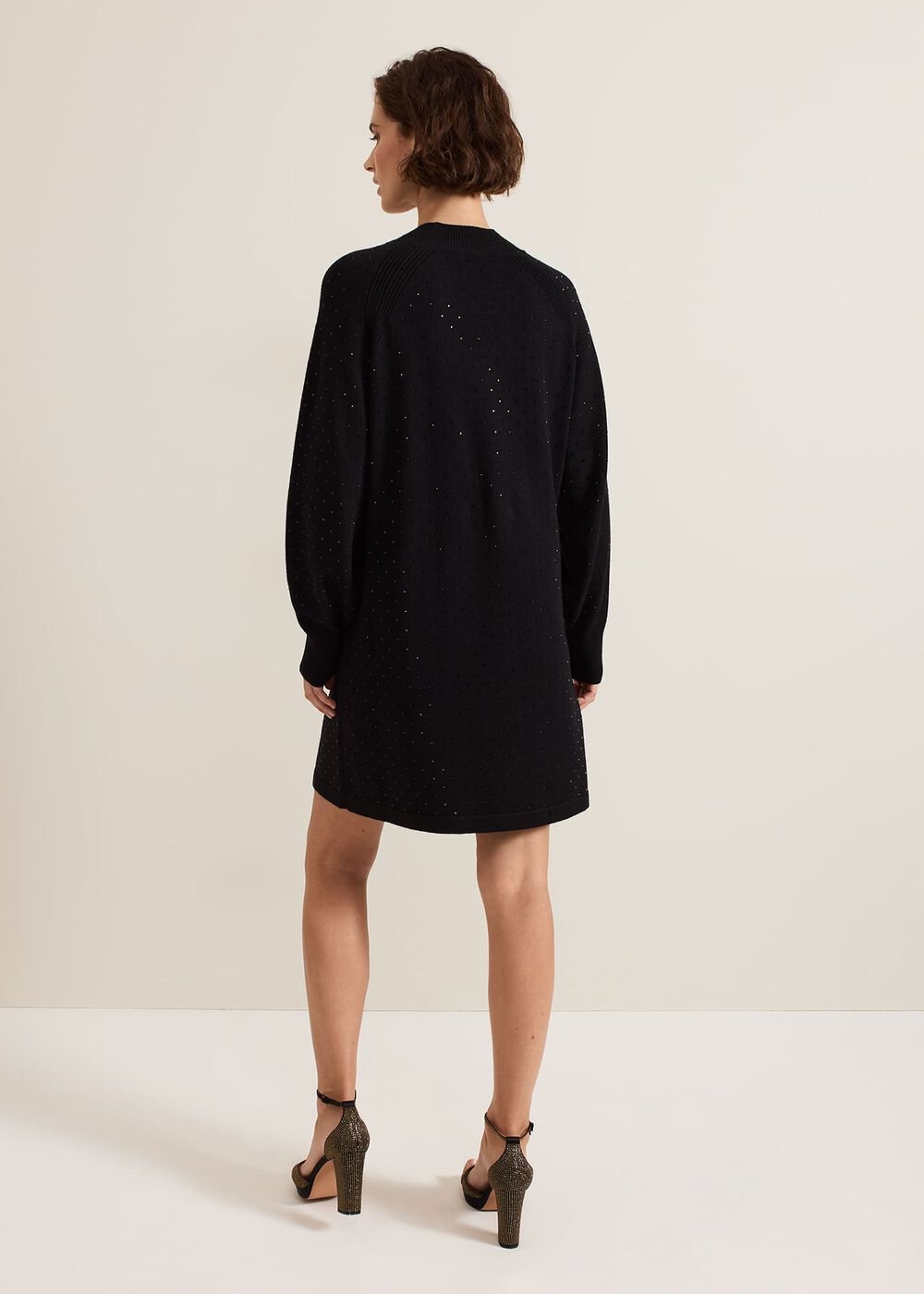 Tala Black Short Hotfix Dress Black