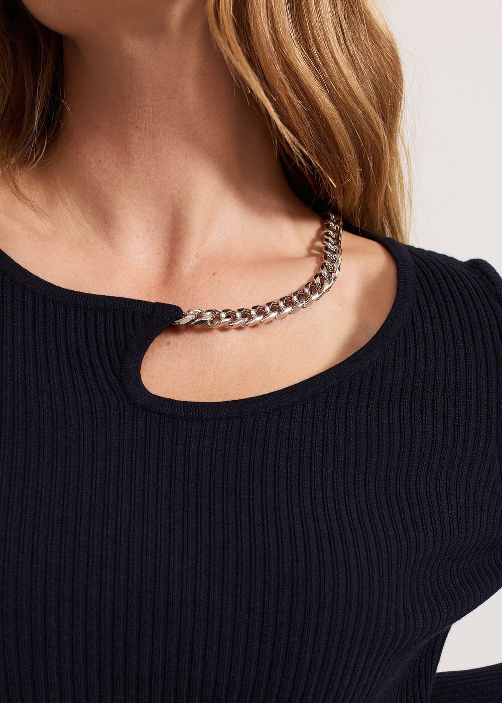 Nia Necklace Mini Dress Navy