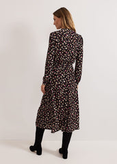 Aoife Printed Jersey Dress Black Multi