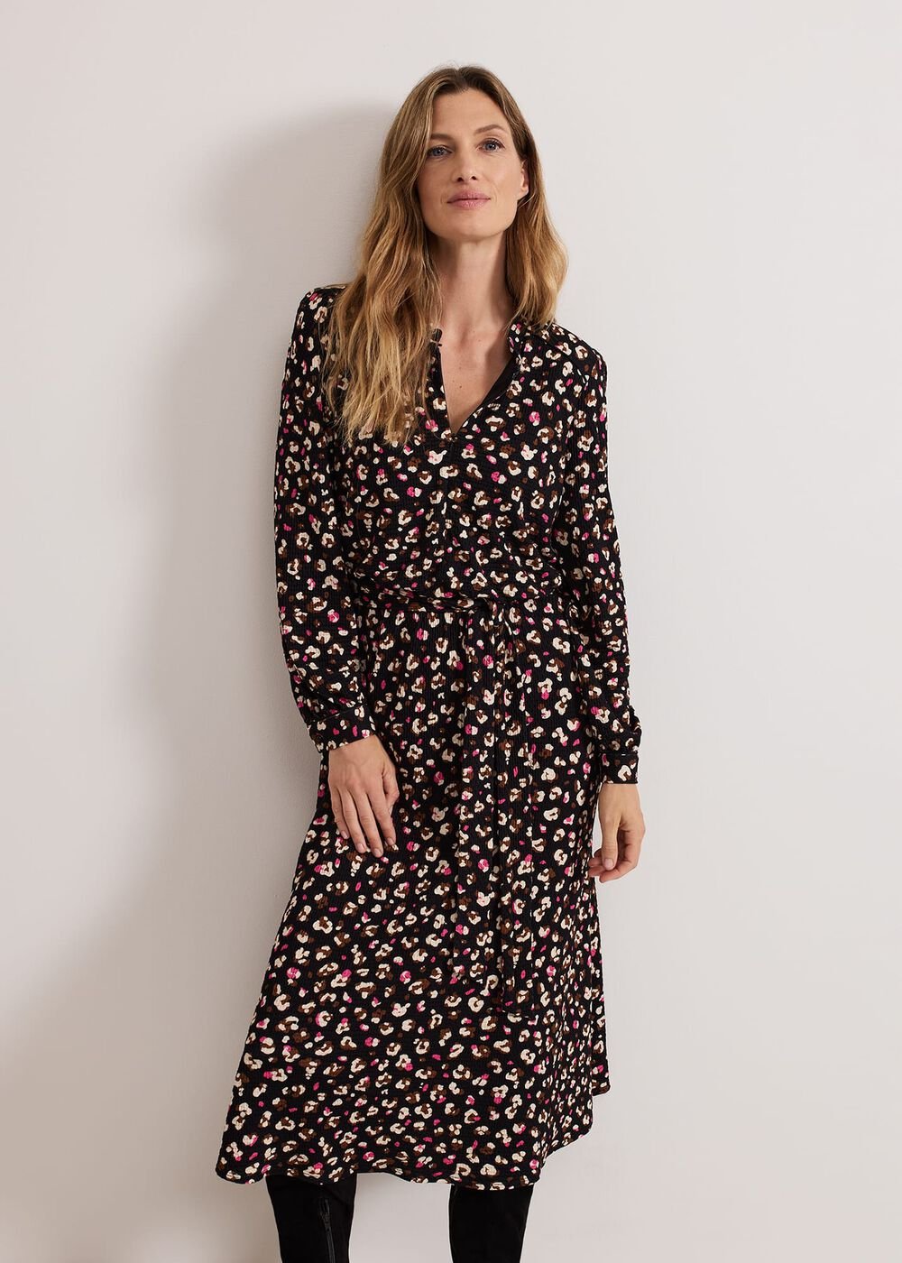 Aoife Printed Jersey Dress Black Multi