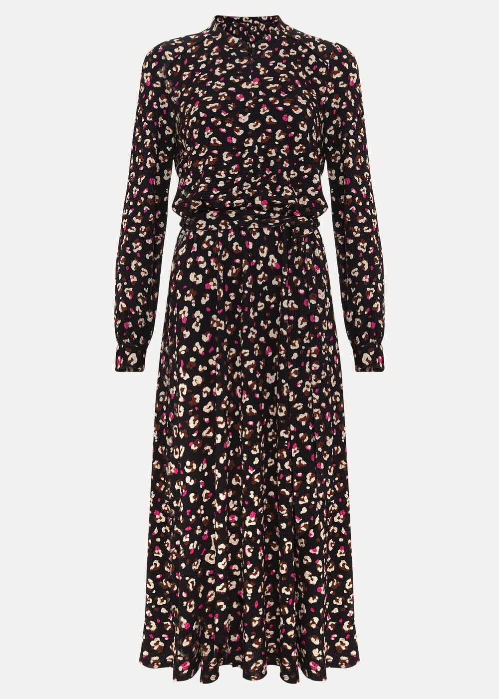 Aoife Printed Jersey Dress Black Multi
