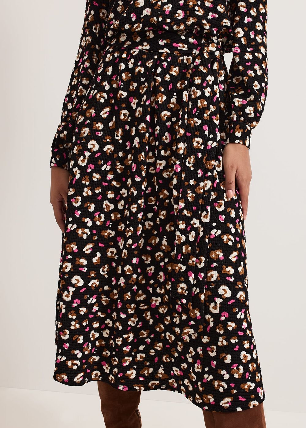 Petite Aoife Printed Jersey Dress Black Multi