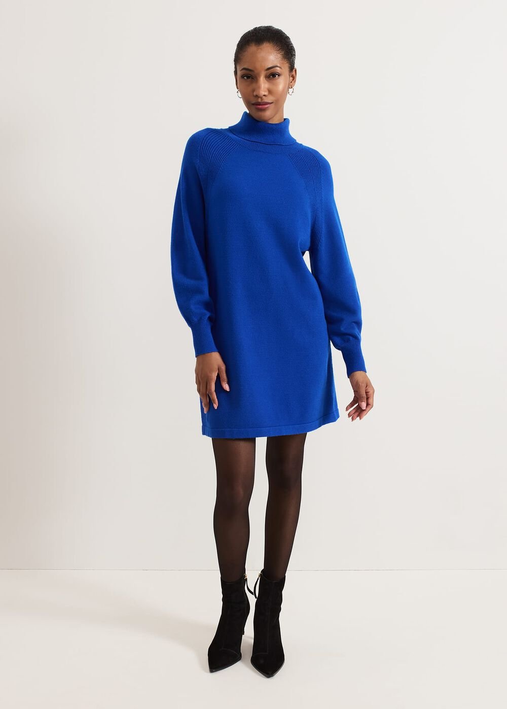 Ellie Chunky Knit Dress Blue