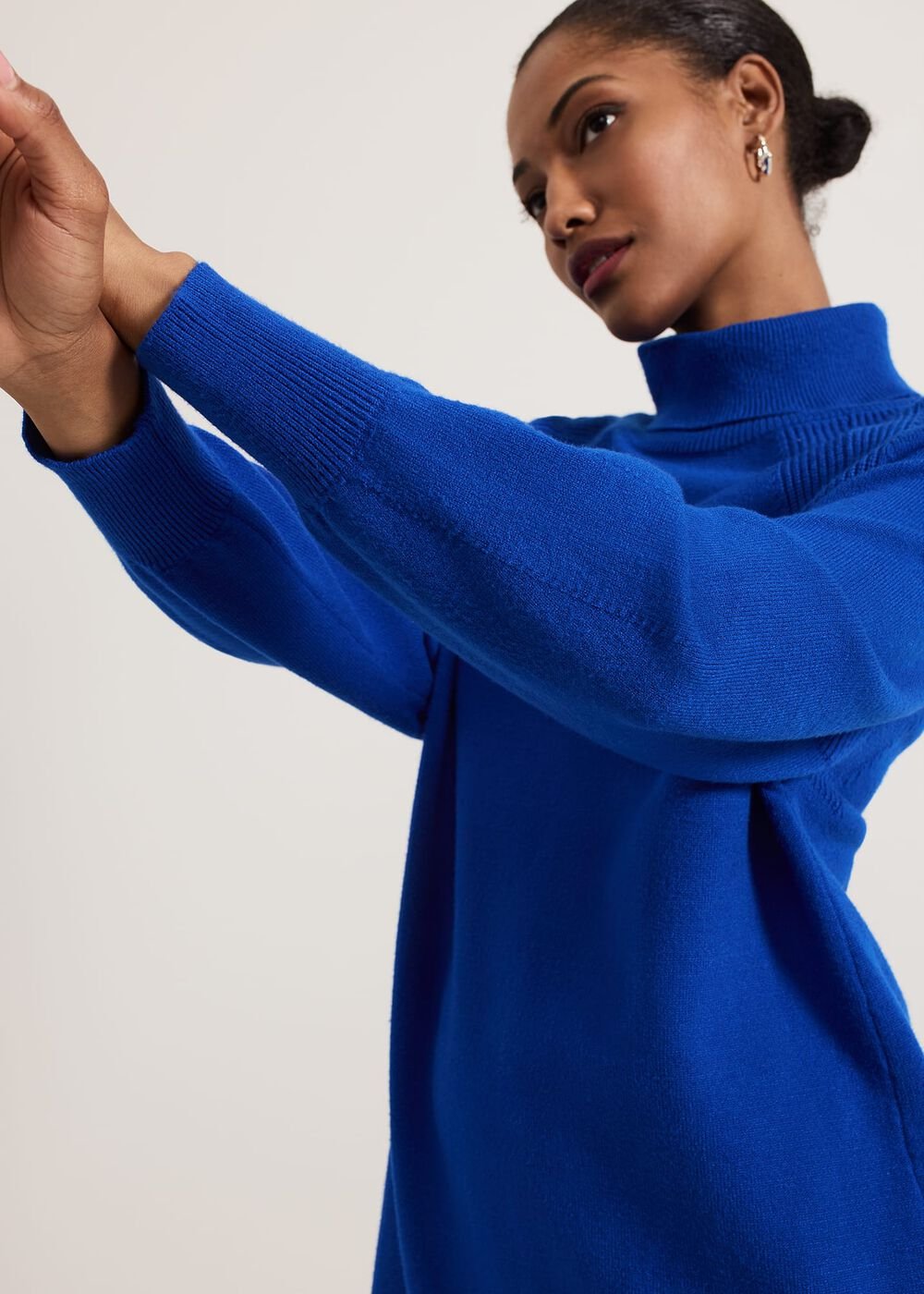 Ellie Chunky Knit Dress Blue