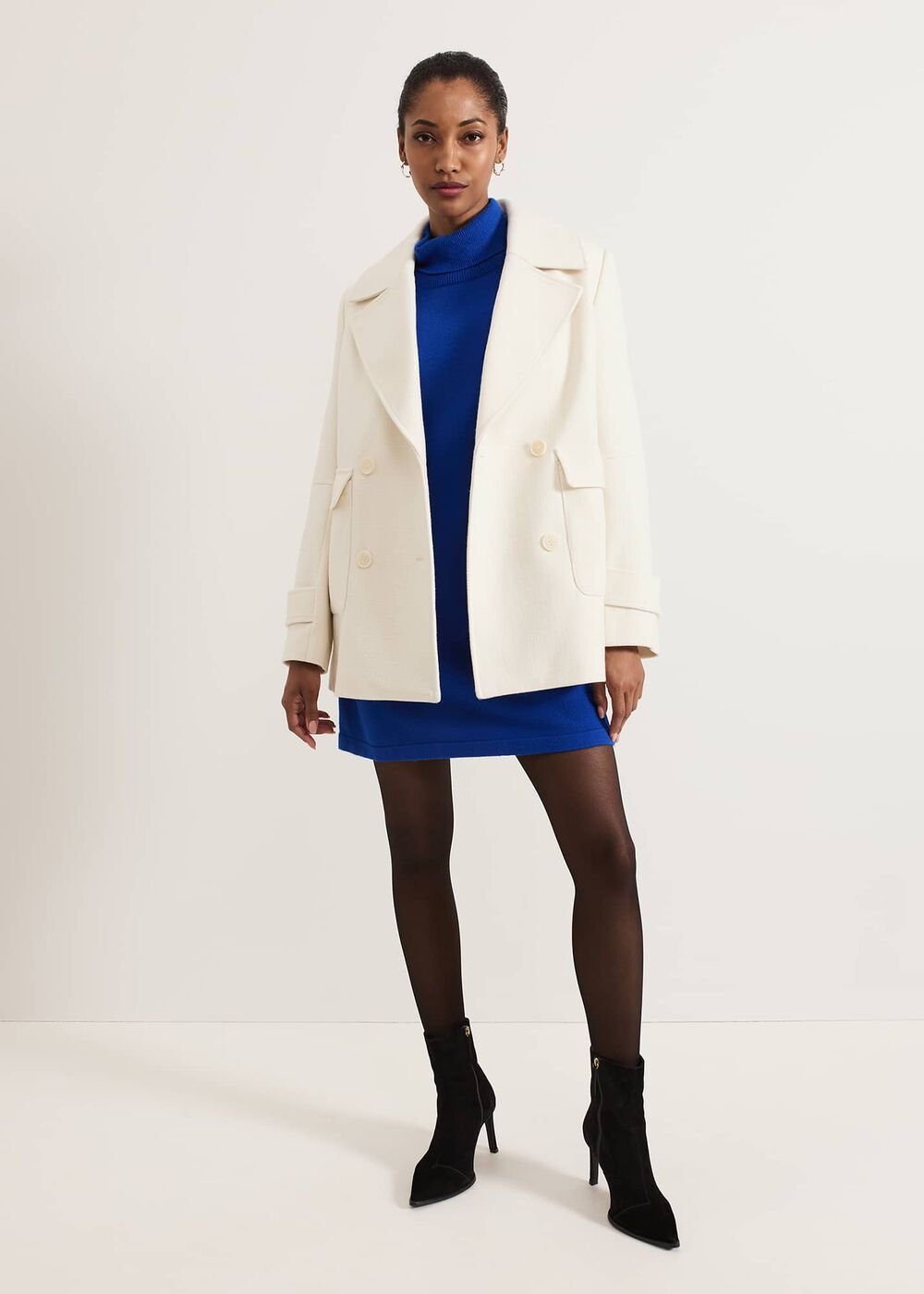 Ellie Chunky Knit Dress Blue