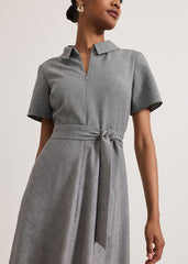 Silvia Tonic Midi Shirt Dress Grey