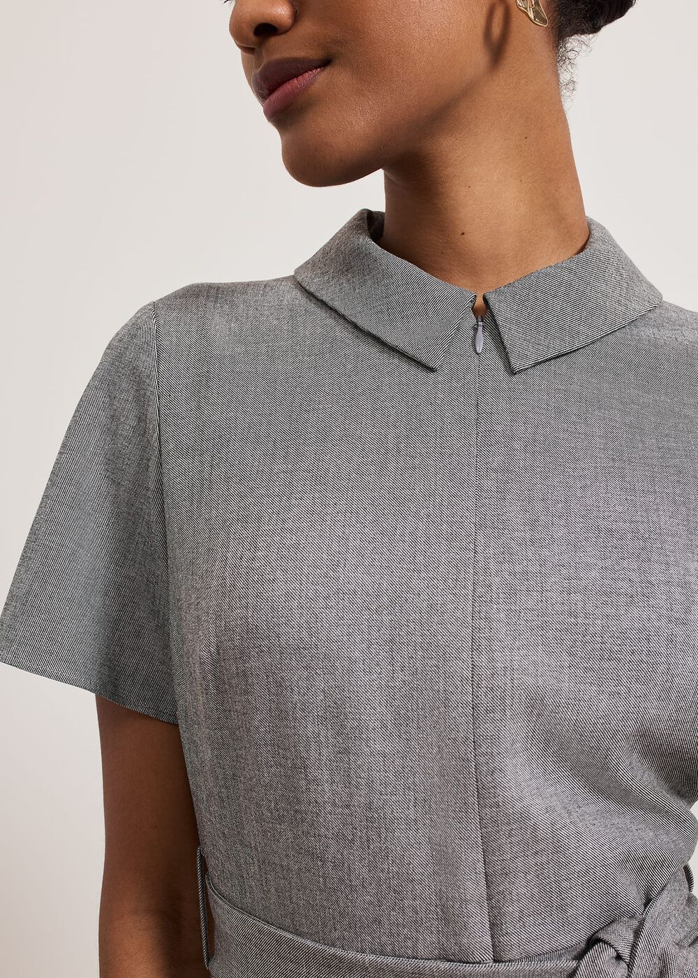 Silvia Tonic Midi Shirt Dress Grey