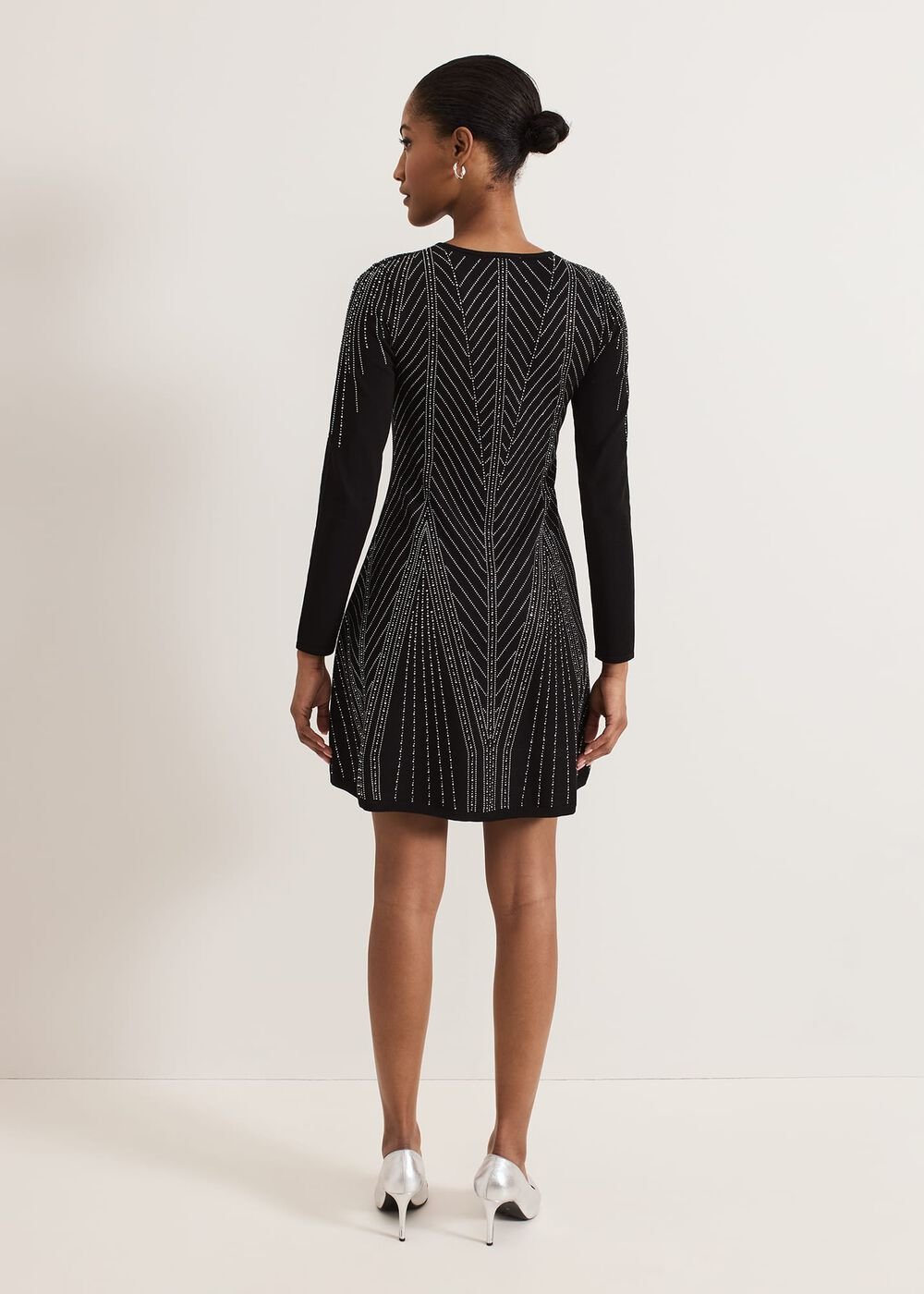 Lexie Studd Flippy Hem Dress Black