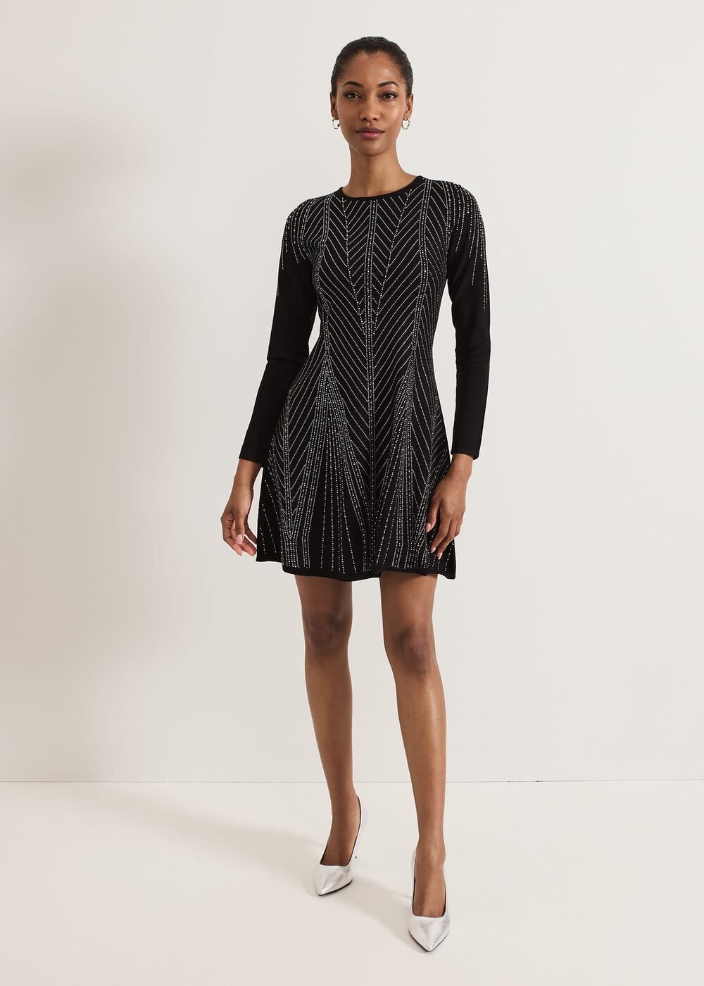 Lexie Studd Flippy Hem Dress Black