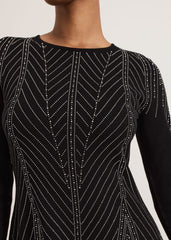 Lexie Studd Flippy Hem Dress Black