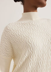 Cadie Cable Knit Dress Winter White