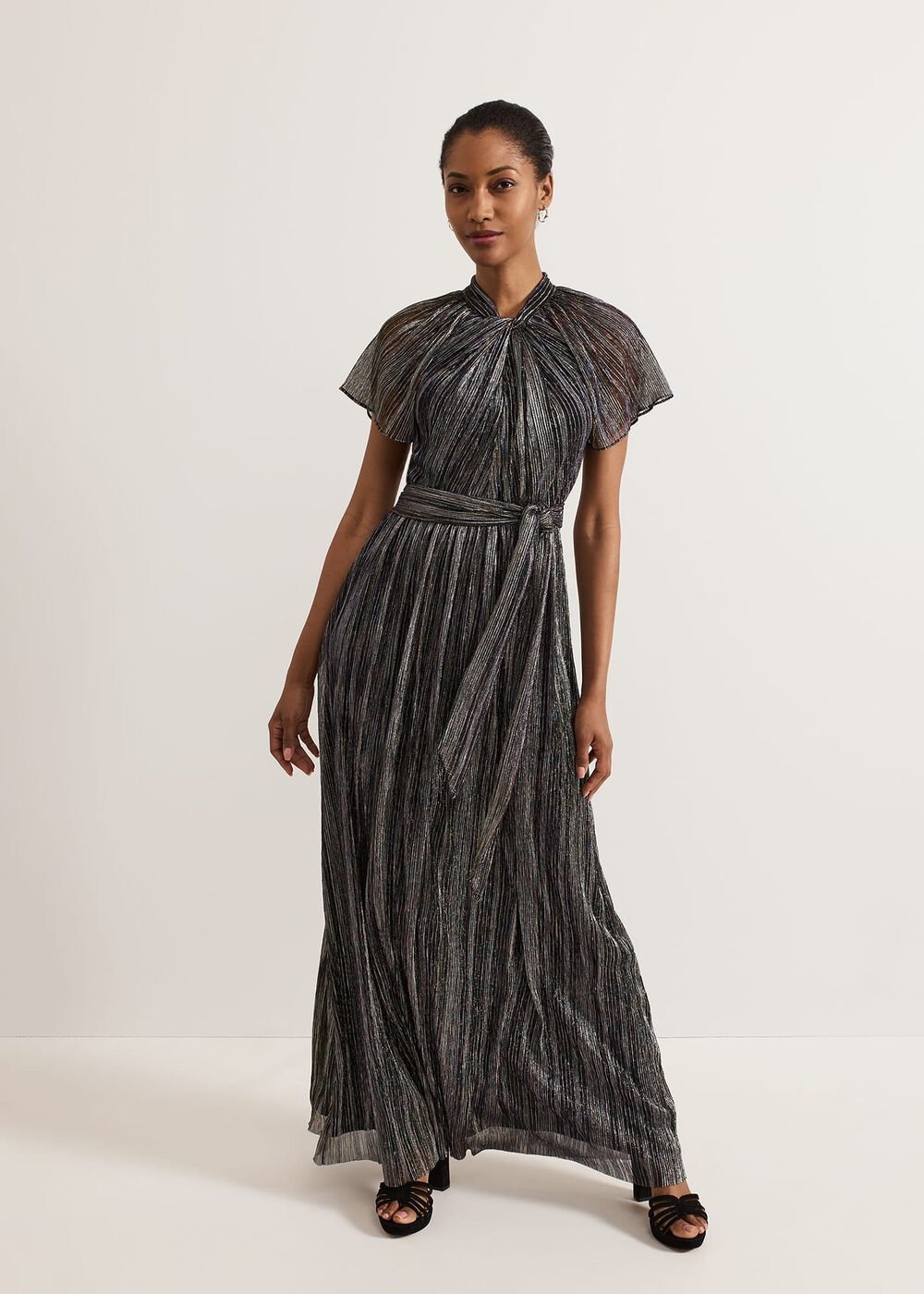 Riah Shimmer Maxi Dress Multi-Coloured