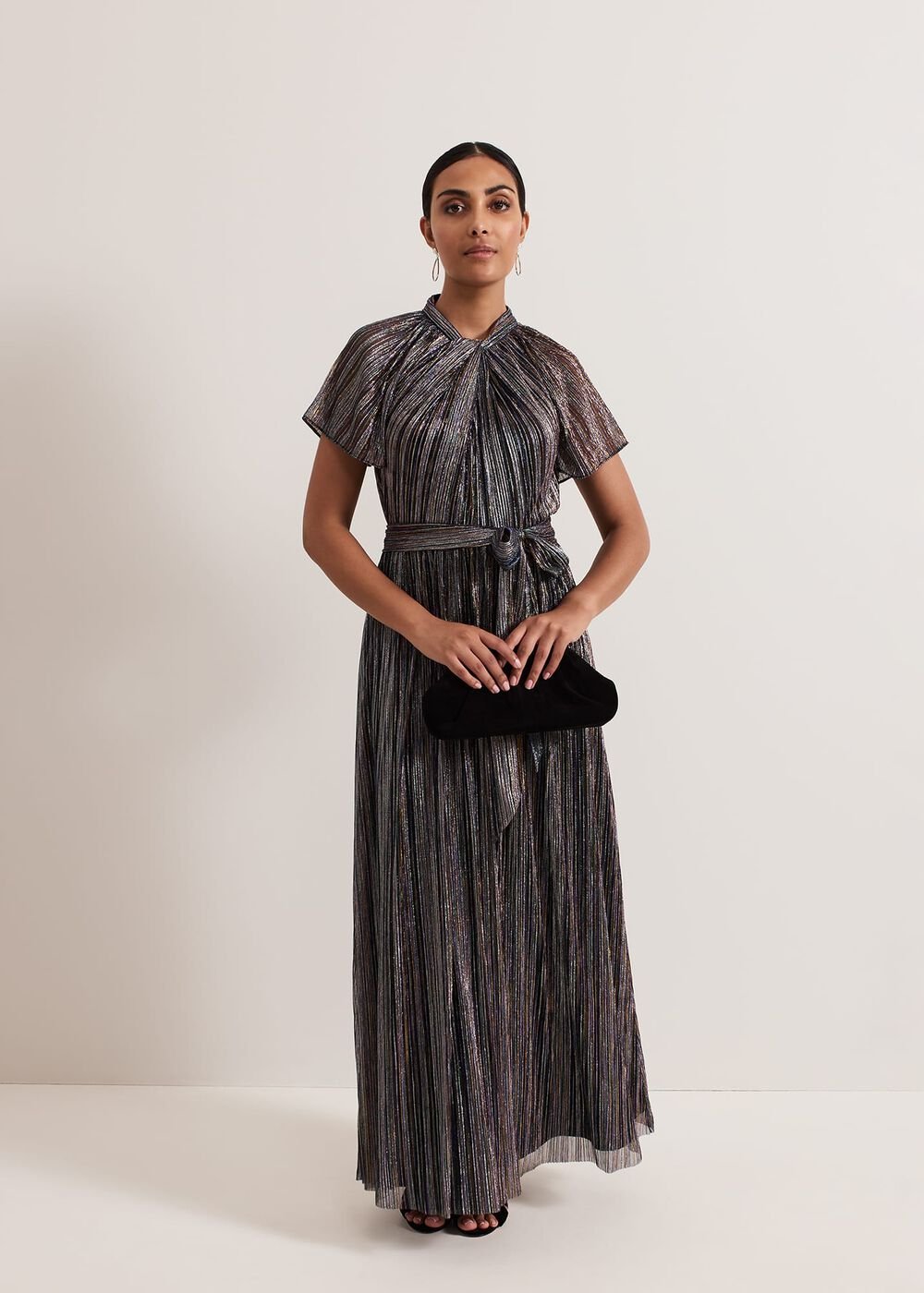 Petite Riah Shimmer Maxi Dress Multi-Coloured