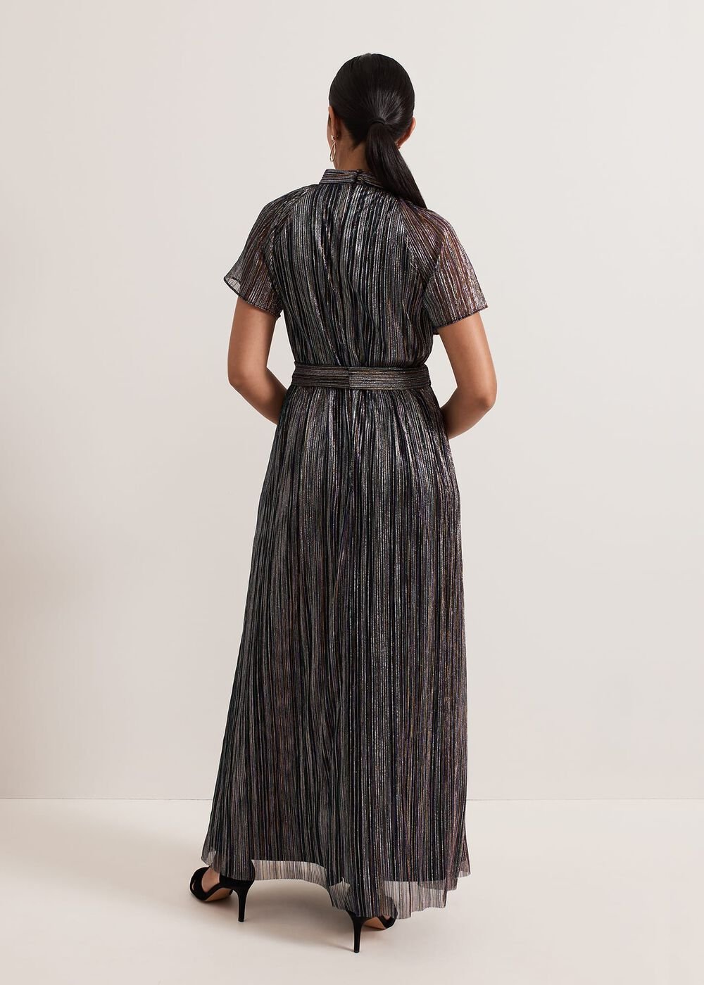 Petite Riah Shimmer Maxi Dress Multi-Coloured