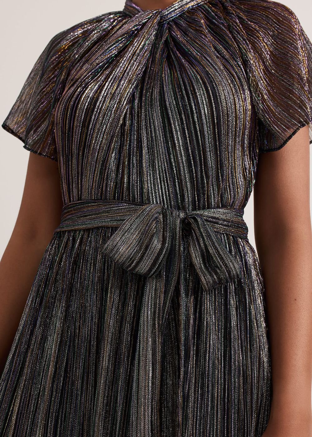 Petite Riah Shimmer Maxi Dress Multi-Coloured