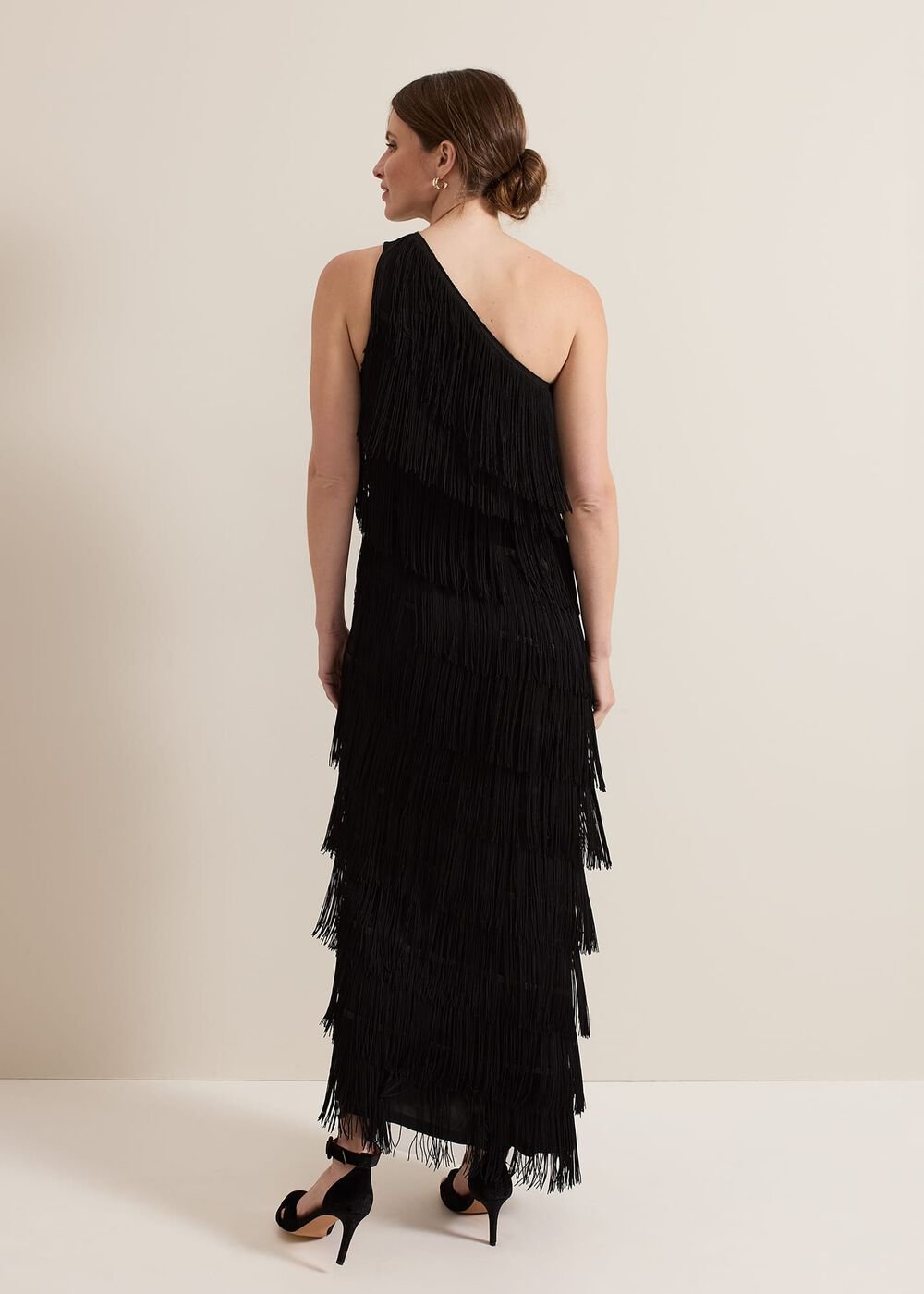 Petite Otto One Shoulder Maxi Dress Black