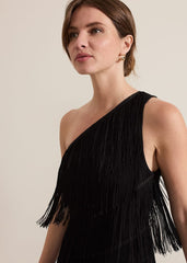 Petite Otto One Shoulder Maxi Dress Black