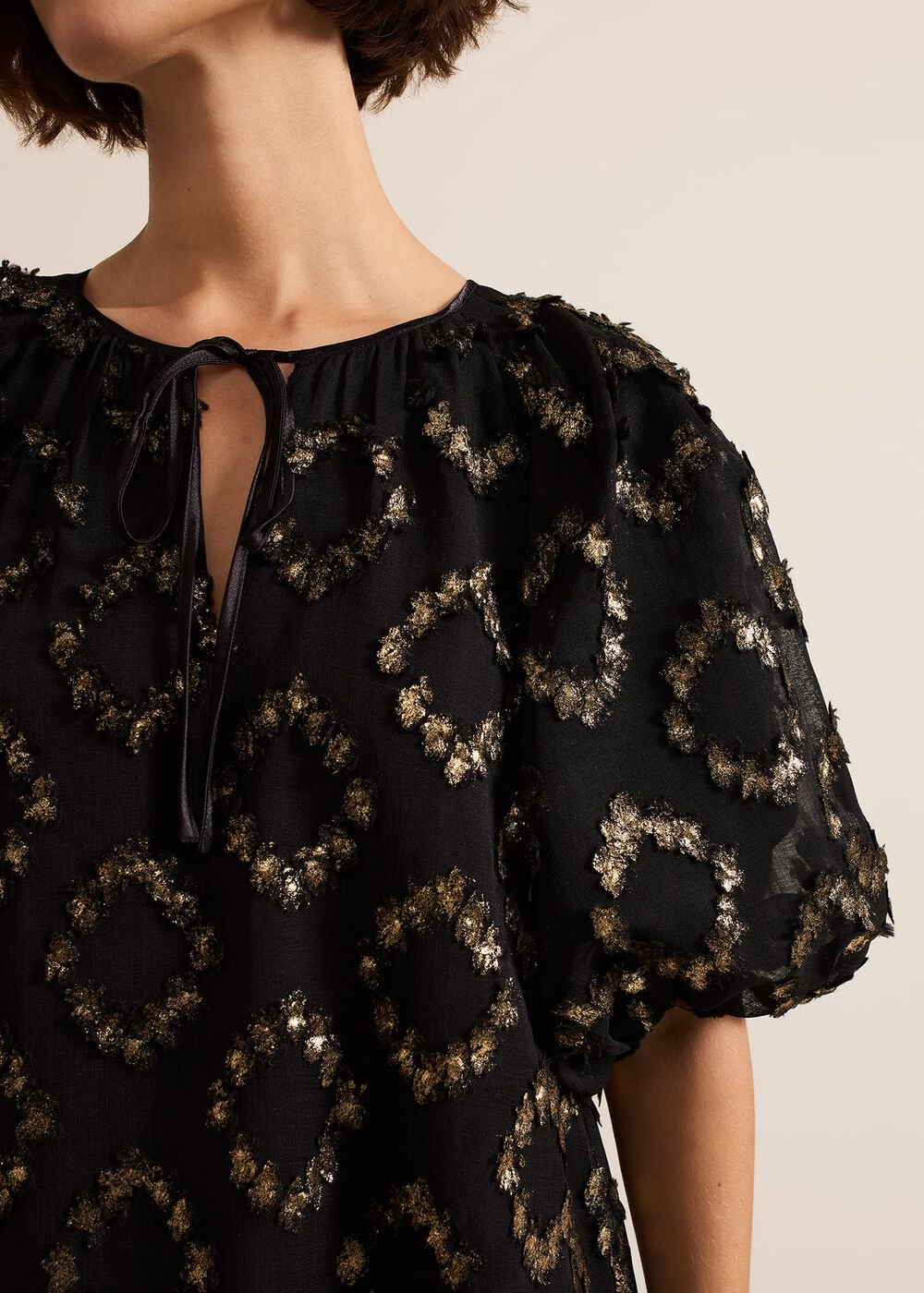 Bella Black Textured Midi Dress Black