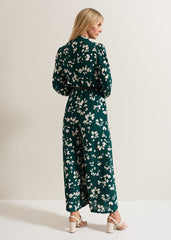 Micaela Green Twist Neck Jumpsuit Green