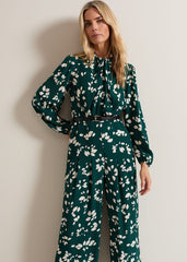 Micaela Green Twist Neck Jumpsuit Green