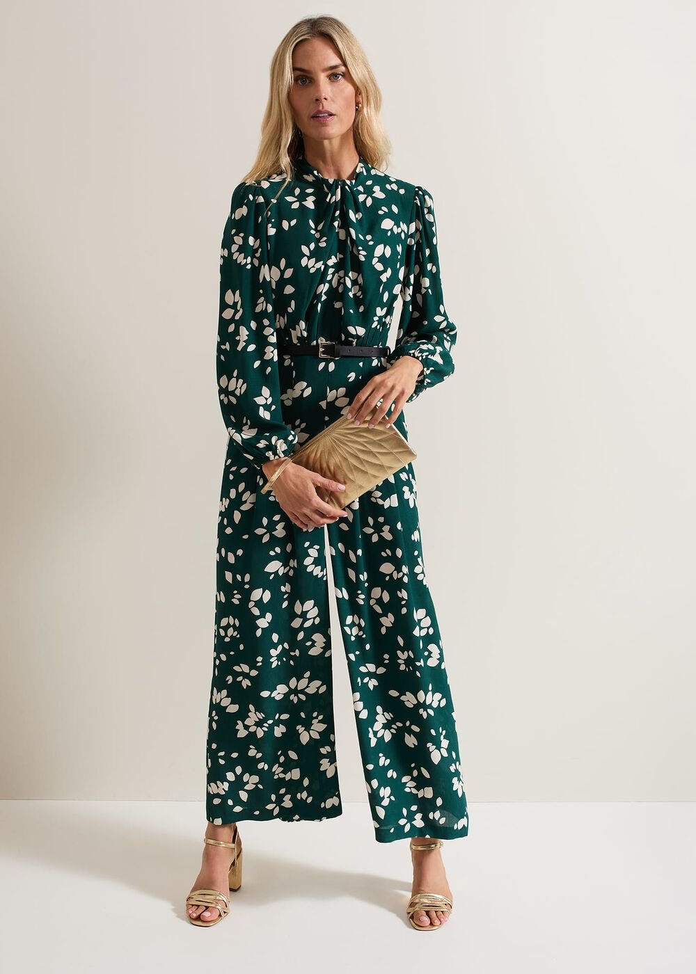 Micaela Green Twist Neck Jumpsuit Green