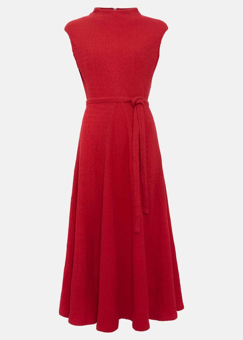 Ofelia Red Jersey Textured Dress Red