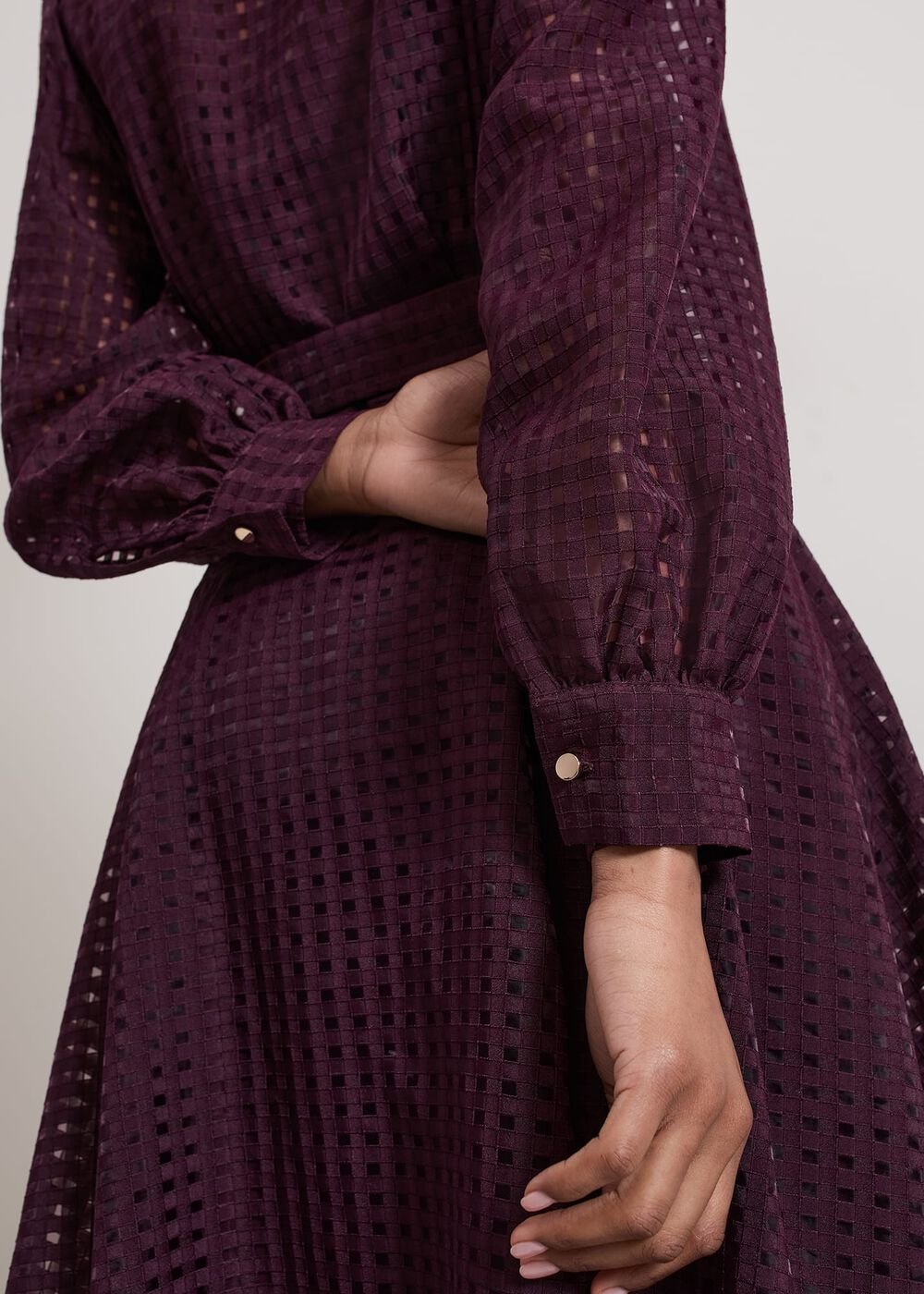 Natalie Burgundy Shirt Dress Burgundy