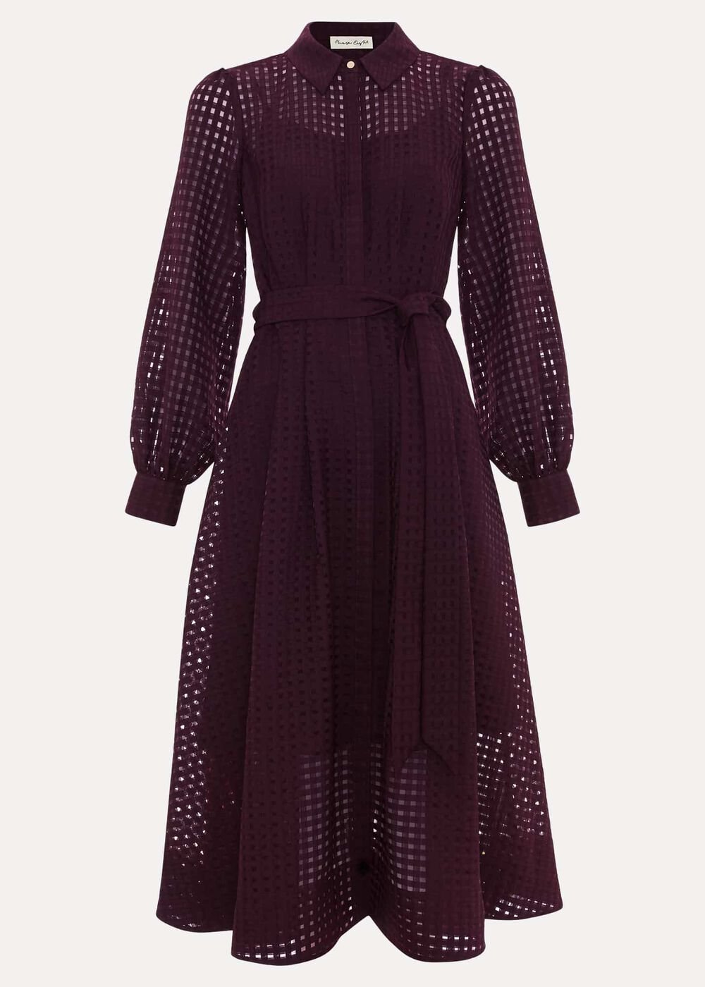 Natalie Burgundy Shirt Dress Burgundy