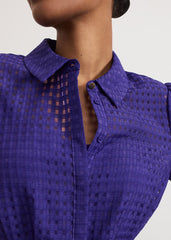 Natalie Burgundy Shirt Dress Purple