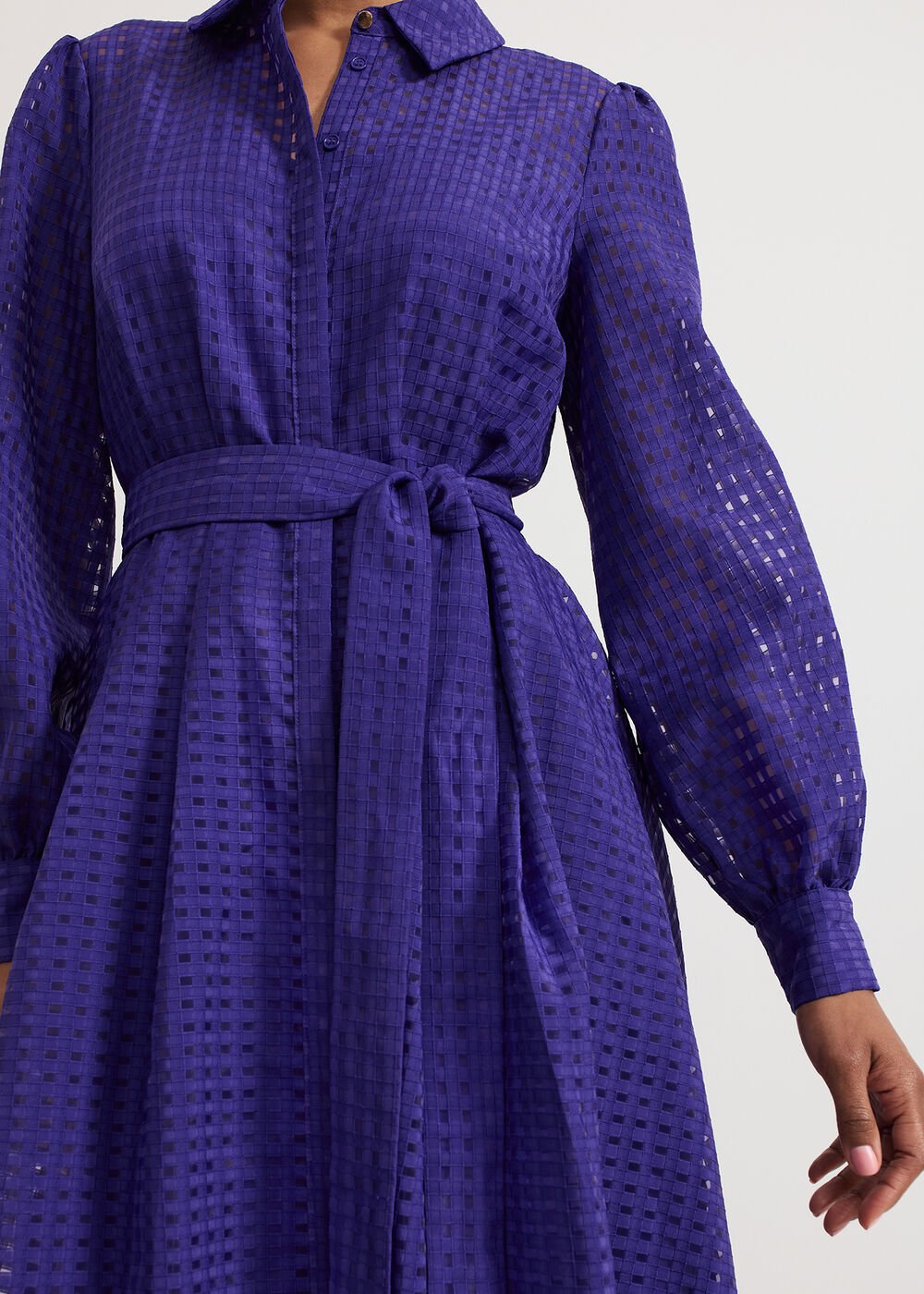 Natalie Burgundy Shirt Dress Purple