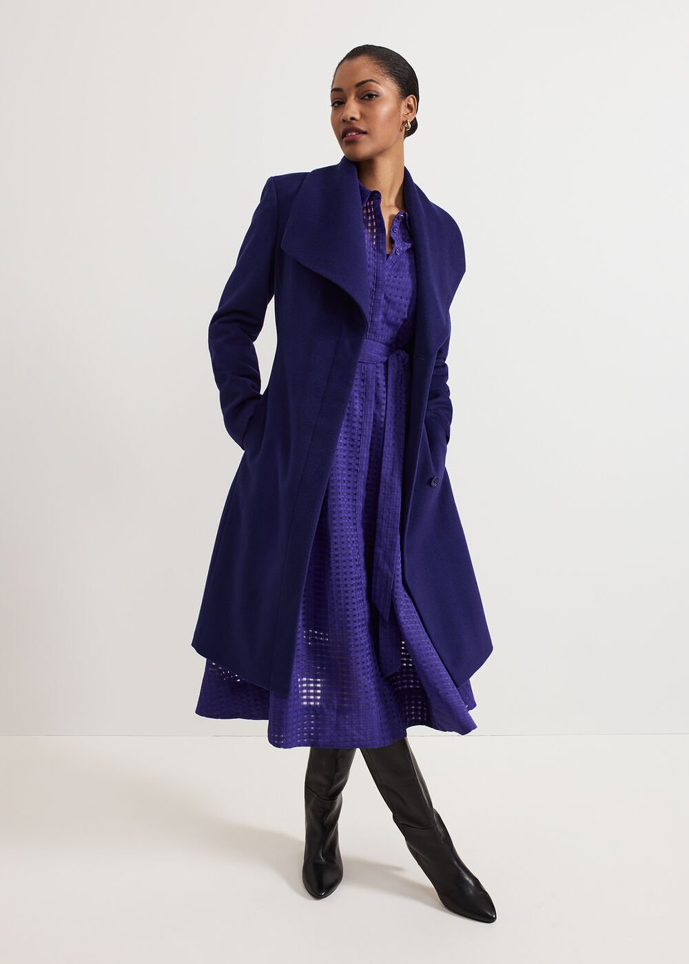 Natalie Burgundy Shirt Dress Purple