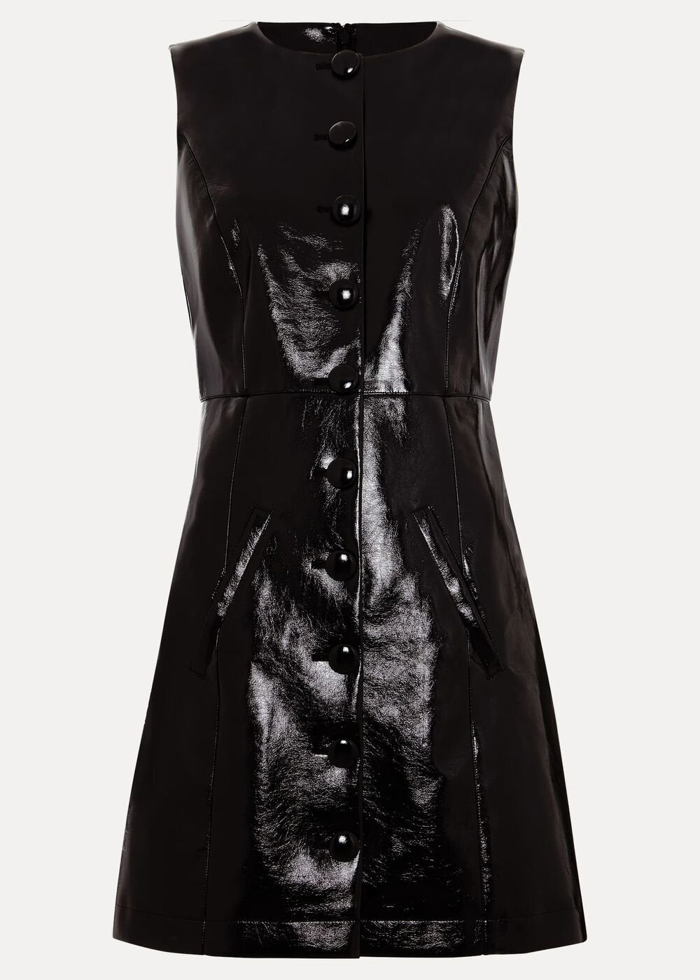 Theodora Black Pinafore Dress Black