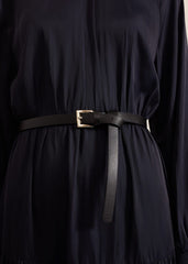 Ornella Navy Satin Dress Navy